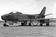 Sabre F4 XD766 at RAF Linton on Ouse c.1955