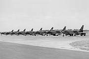 Sabre F4 flight line at RAF Linton on Ouse in 1955