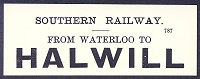 Halwell and Beaworthy Luggage Label