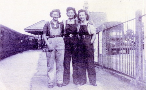 Three women railway workers
