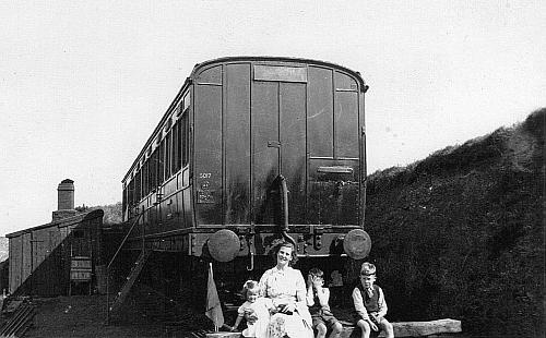 Camping coach at Port Isaac Road Station in 1951