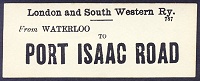 Port Isaac Road Luggage Label